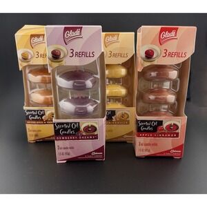 NOS Glade Scented Oil Candles Refills Four Pack of 3 Refills